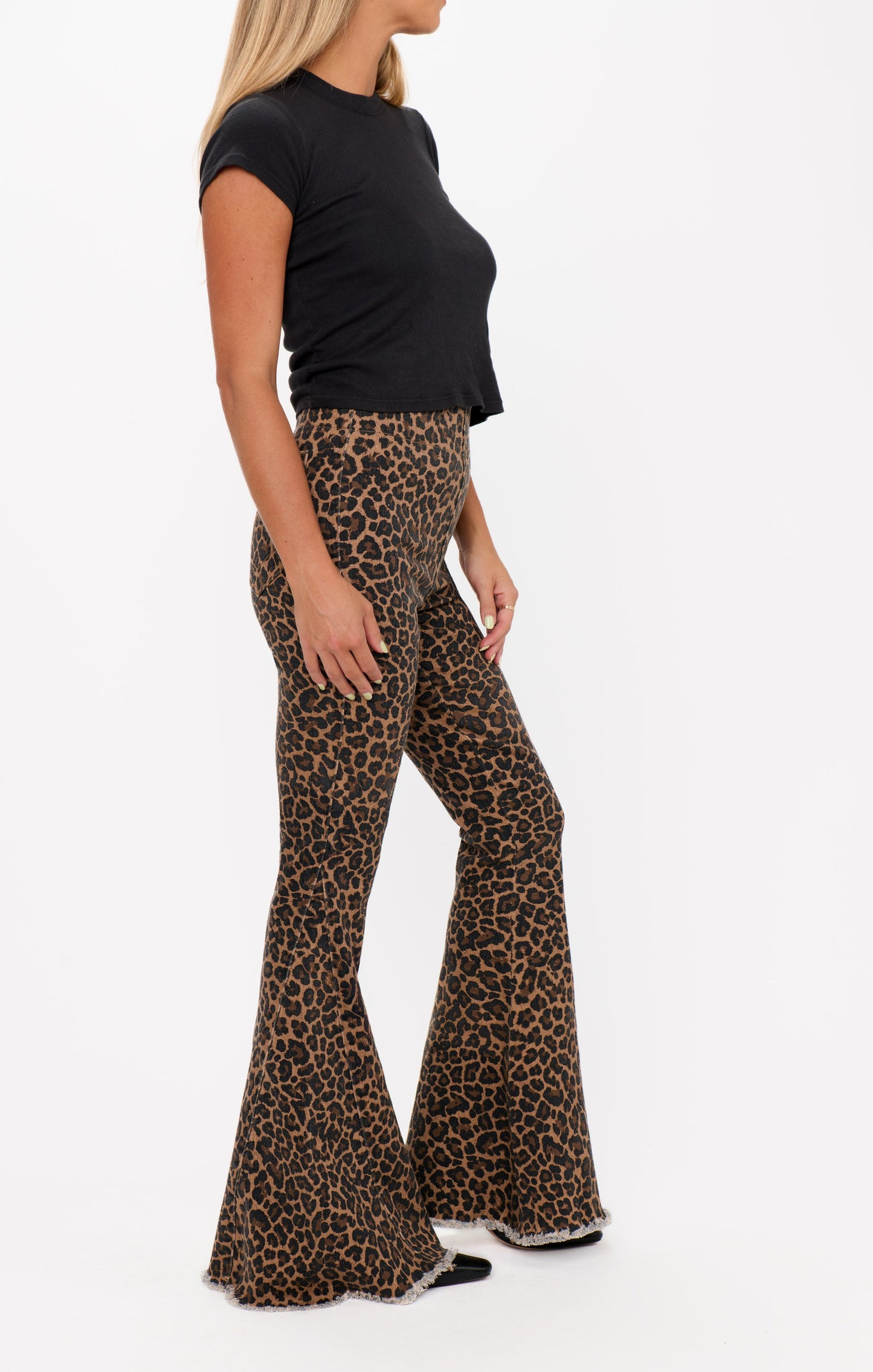 Berkeley Bells ~ Leopard Latte Denim