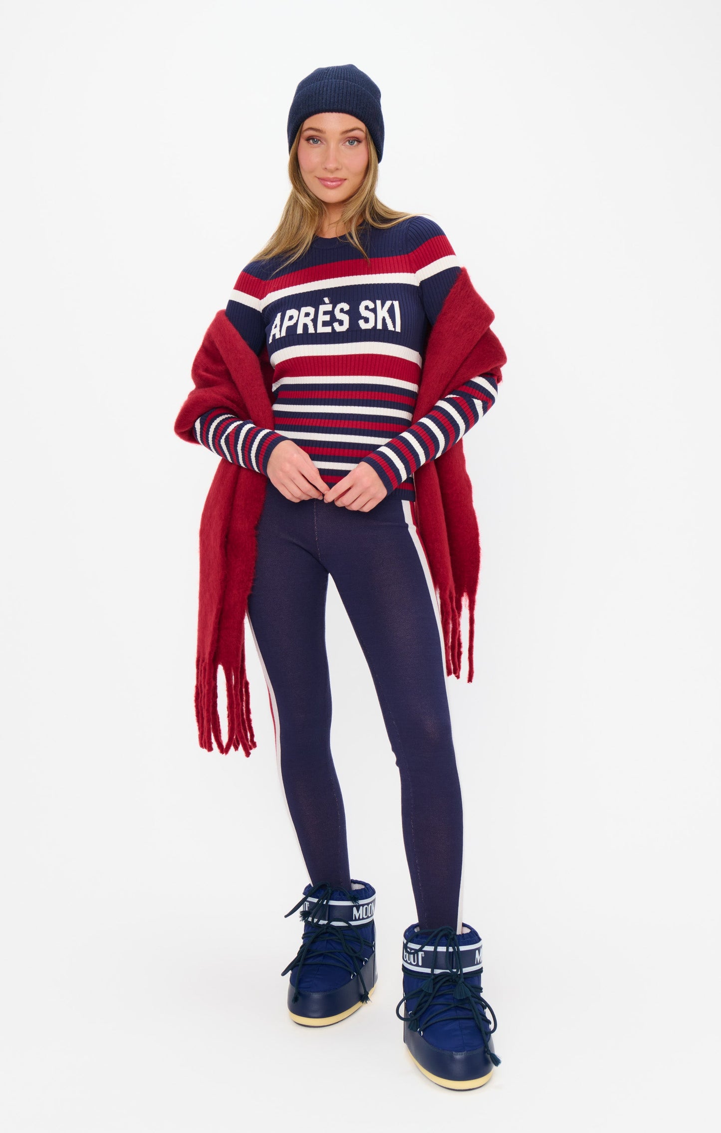 Slopes Sweater ~ Navy Apres Ski Stripe