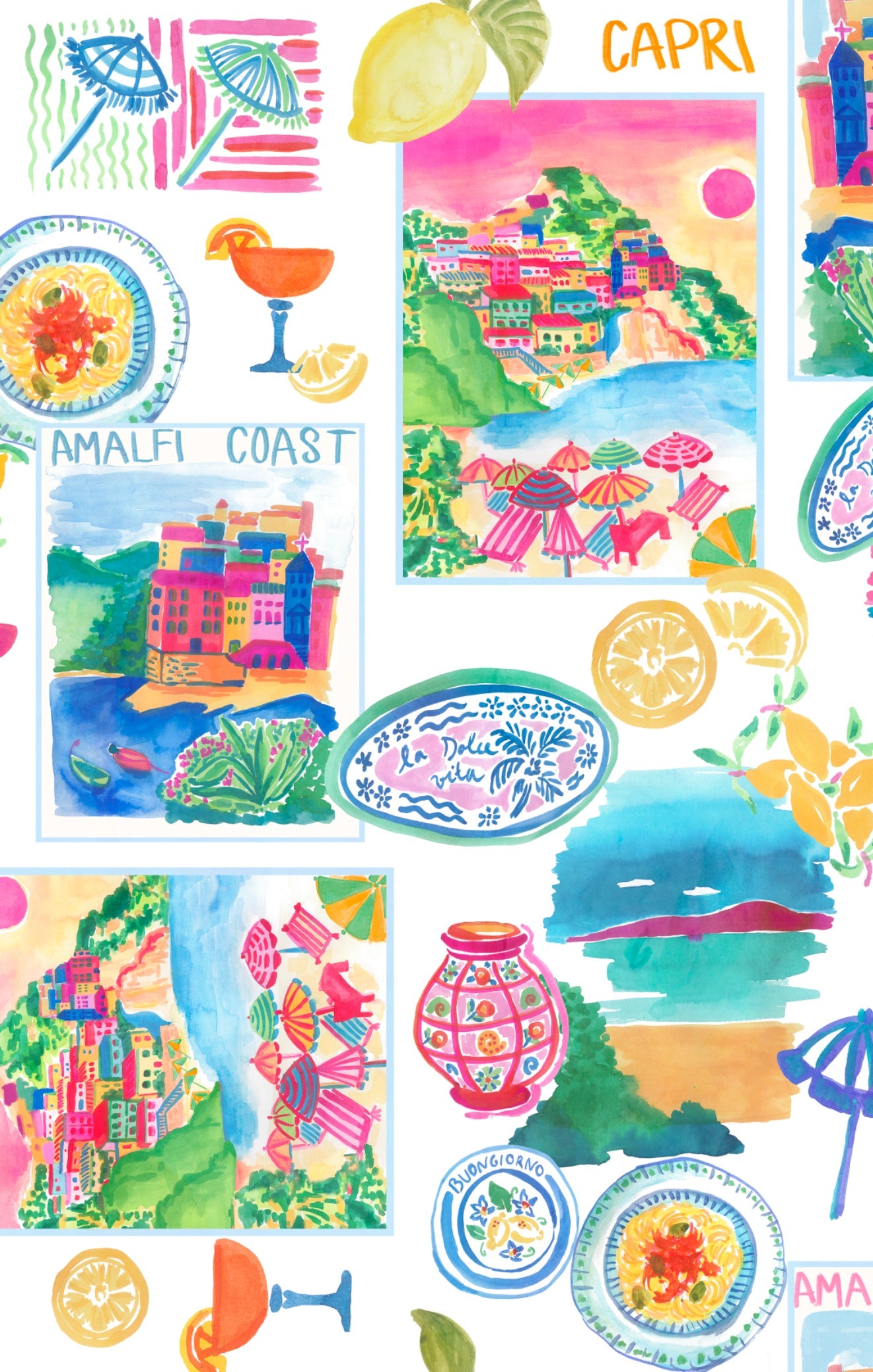 Sunday Morning PJ Set ~ Amalfi Coast Jersey